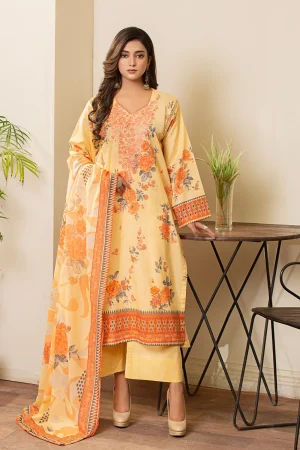 AMANI- 3 PIECE - PREMIUM EMBROIDERED LAWN - 9115