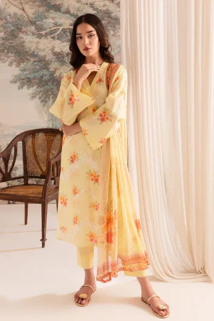 BAYRI 3 PIECE - PREMIUM EMBROIDERED LAWN - 9076-RTI