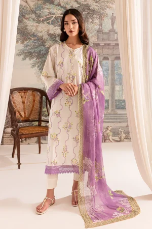 BAYRI 3 PIECE - PREMIUM EMBROIDERED LAWN - 9079-RTI