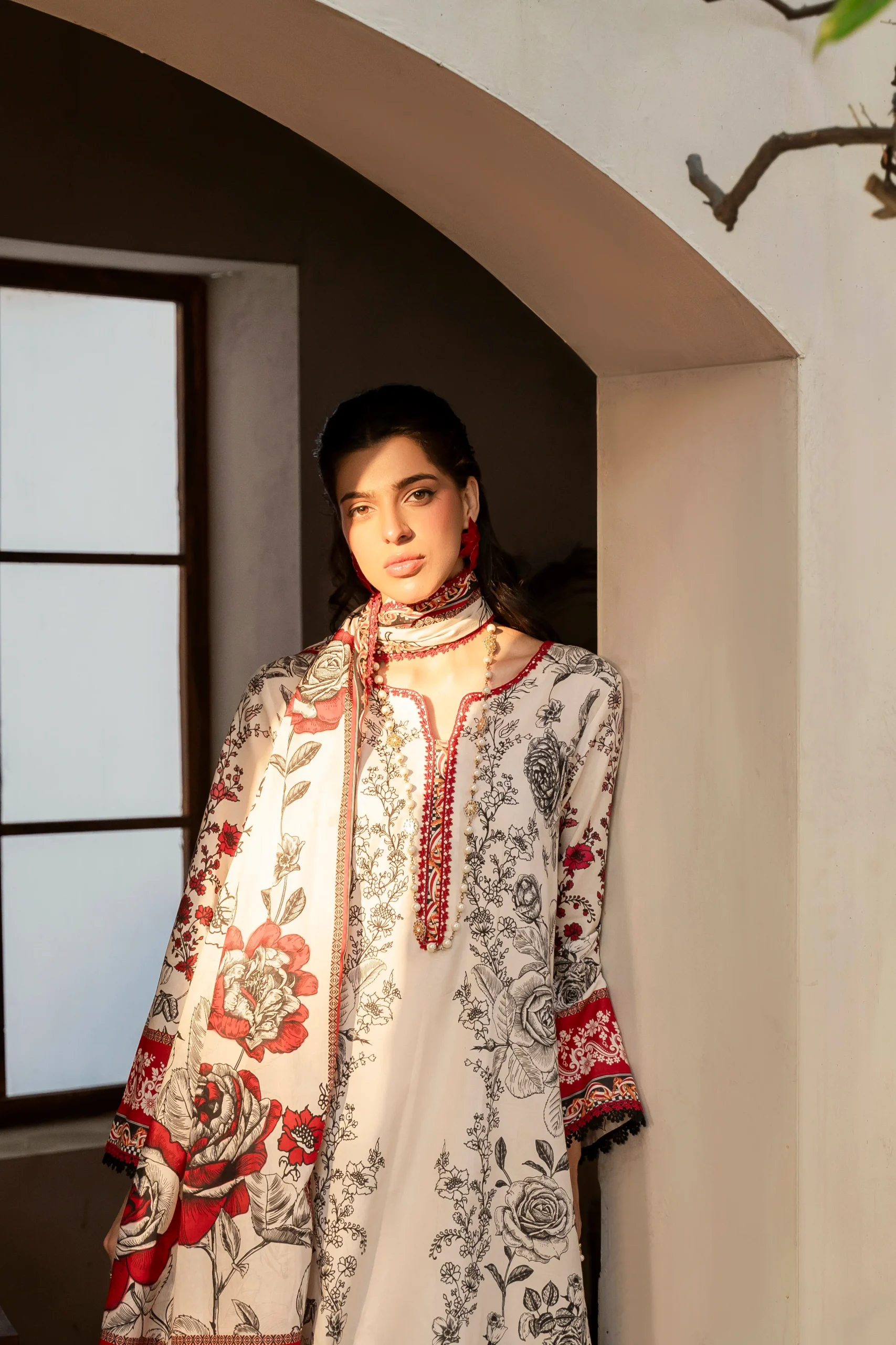 FIRDOUS-Printed - Lawn - 3pc - D136 - Acai