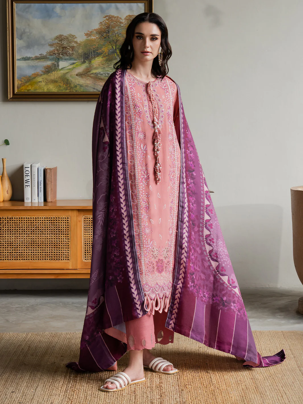DASTAAN BY FAIZA FAISAL-ROSEATE | 3PC UNSTITCHED