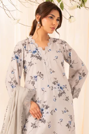 3 Piece - Premium Embroidered Lawn - 566 RTI