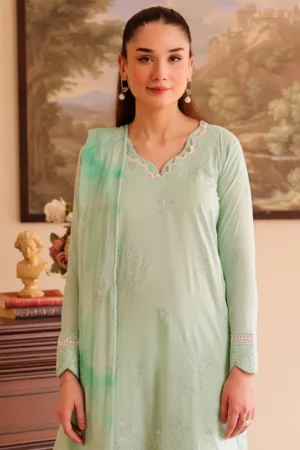 3 Piece - Premium Embroidered Lawn - 501-RTI