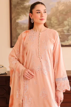 3 Piece - Premium Embroidered Lawn - 510-RTI