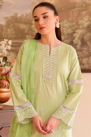 3 Piece - Premium Embroidered Lawn - 508-RTI