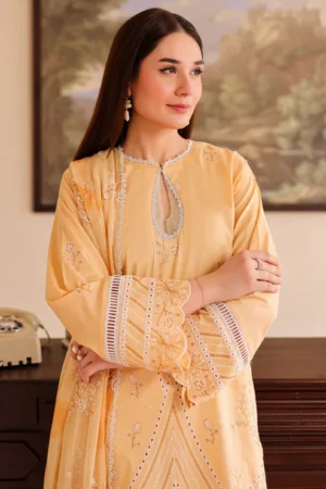 3 Piece - Premium Embroidered Lawn - 509-RTI