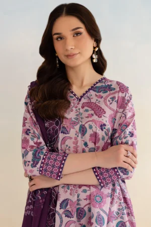 3 Piece- Premium Digitally Printed Lawn - 9167-RTI