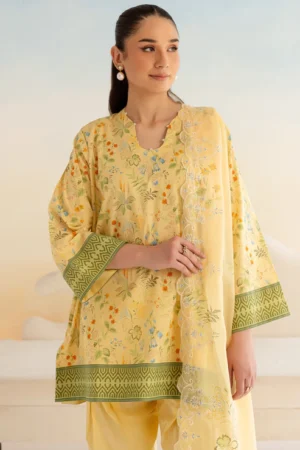 3 Piece- Premium Digitally Printed Lawn - 9168-RTI