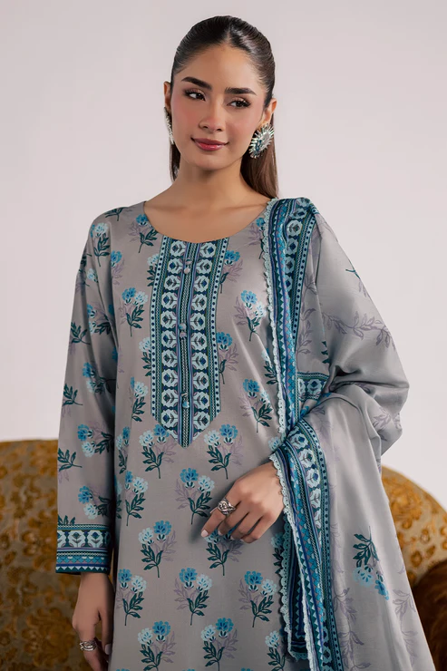 Print Dairy 3 Piece- Premium Digitally Printed Lawn – 3771