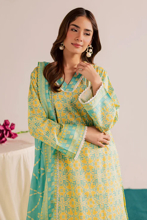 Print Dairy 3 Piece- Premium Digitally Printed Lawn – 3773