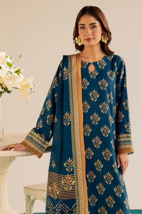 Print Dairy 3 Piece- Premium Digitally Printed Lawn – 3774