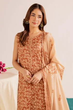 Print Dairy 3 Piece- Premium Digitally Printed Lawn - 3775