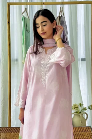 READY TO WEAR- Stitched 3 Piece - Embroidered Lawn - 549 - C