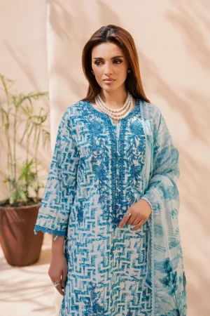 Savoy 3 Piece - Premium Embroidered Lawn - 3733
