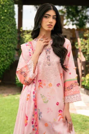 3 Piece - Premium Embroidered Lawn - 3751