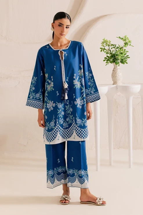 Stitched 2 Piece - Printed Lawn - Bluebell - Image 2