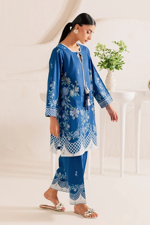 Stitched 2 Piece - Printed Lawn - Bluebell - Image 4