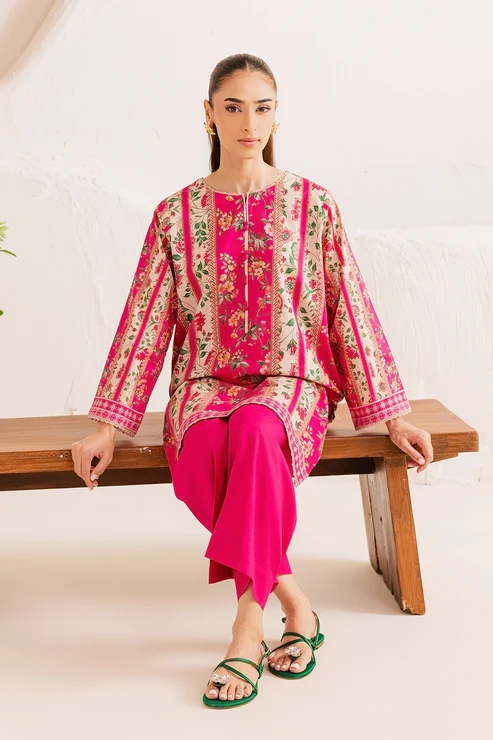 Stitched 2 Piece – Printed Lawn – Blush