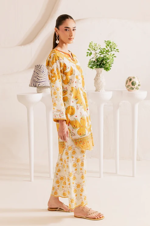 Stitched 2 Piece - Printed Lawn - Buttercup - Image 4