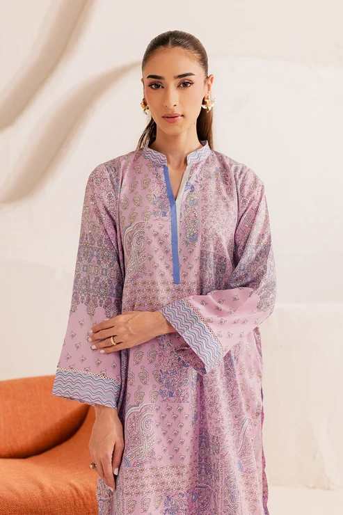 Stitched 2 Piece – Printed Lawn – Amethyst